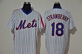 Mets 18 Darryl Strawberry White 2020 Nike Cool Base Jersey,baseball caps,new era cap wholesale,wholesale hats
